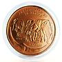 Congo 100 francs Endangered African Wildlife Elephants copper coin 1993