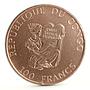 Congo 100 francs Endangered African Wildlife Elephants copper coin 1993