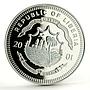 Liberia 20 dollars Trains Railway Locomotive 1C Experimental silver coin 2001