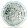 Mexico 5 pesos Serpiente con Craneo Snake Skull silver coin 1998