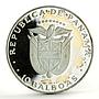 Panama 10 balboas Football World Cup in Spain Two Players proof silver coin 1982