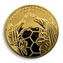 FIFA World Cup 2014, Brazil, Football, Gold Plated Coin, Token, Ball, Sport