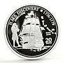 Vanuatu 20 vatu HMS Discovery James Cook Ship Clipper silver coin 2009