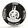 Vanuatu 20 vatu HMS Discovery James Cook Ship Clipper silver coin 2009