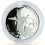 Vietnam 100 dong Dinosaurus Pterodactyl Prehistoric Reptiles silver coin 1993