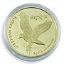 Falcon Island 5 dollars Siberian birds Golden eagle coin 2018