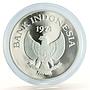 Indonesia 5000 rupiah Animal series Orangutan proof silver coin 1974