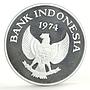 Indonesia 5000 rupiah Animal series Orangutan proof silver coin 1974