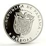 Panama 5 balboas Panama Canal Treaty Implementation silver coin 1979