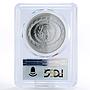 Mexico 5 pesos Disco De La Muerte MS69 PCGS silver coin 1998