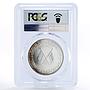 Sharjah 5 rupees Commemoration of John Kennedy MS64 PCGS silver coin 1964
