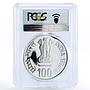 India 100 rupees Centennial of C. Subramaniam PR69 PCGS silver coin 2010