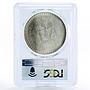 Mexico 1 onza Type 2 Scales MS64 PCGS silver coin 1978