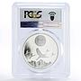 Kyrgyzstan 10 som Poet Chinqiz Aitmatov Birds PR70 PCGS silver cin 2009