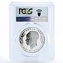 Tanzania 100 shillings Endangered Wildlife Elephant PR70 PCGS silver coin 1986