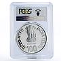 India 100 rupees Centennial of Homi Bhabha PR68 PCGS silver coin 2009