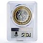 Mexico 100 pesos Numismatic Heritage Zacatecas 8R PL69 PCGS bimetal coin 2012