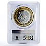 Mexico 100 pesos Numismatic Heritage 1828 8 Escudos PL69 PCGS bimetal coin 2012