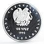 Armenia 100 dram 50th Anniversary of the United Nations Madonna silver coin 1995