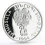 Armenia 25 dram Statue of the Hero David Sasoun on Horse proof silver coin 1994
