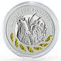 Niue 1 dollar Lunar Calendar series Year of the Rooster gilded silver coin 2017