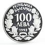 Bulgaria 100 leva Endangered Wildlife Wild Goat Fauna proof silver coin 1993