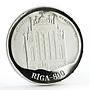 Latvia 10 latu 800th Years of the Riga City 18th Century Views silver coin 1997