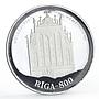 Latvia 10 latu 800th Years of the Riga City 18th Century Views silver coin 1997