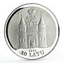 Latvia 10 latu 800th Years of the Riga City 19th Century People silver coin 1998