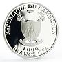 Cameroon 1000 francs Charaxes Fournierae Butterfly colored silver coin 2011