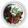 Cameroon 1000 francs Charaxes Fournierae Butterfly colored silver coin 2011