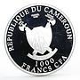 Cameroon 1000 francs Charaxes Fournierae Butterfly colored silver coin 2011