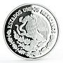 Mexico 5 pesos World Wildlife Fund Wolf Lobo proof silver coin 1998