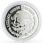 Mexico 5 pesos World Wildlife Fund Wolf Lobo proof silver coin 1998