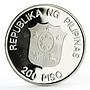 Philippines 200 piso WWF series Mindoro Buffalo proof silver coin 1987