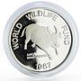 Philippines 200 piso WWF series Mindoro Buffalo proof silver coin 1987