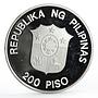 Philippines 200 piso WWF series Mindoro Buffalo proof silver coin 1987