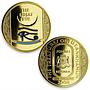 Somali set of 5 coins The Treasures of Tutankhamun gilded CuNi coins 2008