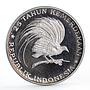 Indonesia 200 rupiah 25th Anniversary Independence Great Bird silver coin 1970