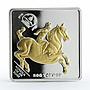 Mongolia 500 togrog Da Vinci Equestrian silver proof coin 2005