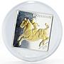 Mongolia 500 togrog Da Vinci Equestrian silver proof coin 2005