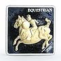 Mongolia 500 togrog Da Vinci Equestrian silver proof coin 2005