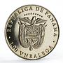 Panama 1 balboa Seoul Olympic Summer Games series Fencing nickel coin 1988