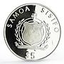 Samoa 5 dollars Beijing Olympic Games series Runner proof silver coin 2008