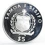 Samoa 5 dollars Beijing Olympic Games series Runner proof silver coin 2008