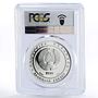 Belarus 20 rubles 80 Years of Financial System PR70 PCGS silver coin 1999