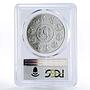 Mexico 5 pesos Endangered Wildlife Black Bear MS69 PCGS silver coin 2001