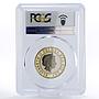 Britain 2 pounds Rugby World Cup PR70 PCGS bimetal coin 1999