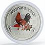 Australia 10 dollars Lunar series I Year of the Rooster silver coin 2005