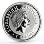 Australia 1 dollar Lunar Calendar I Year of the Rooster colored silver coin 2005